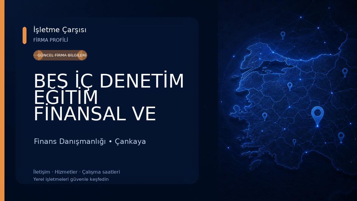 BFS İÇ DENETİM EĞİTİM FİNANSAL VE KURUMSAL YÖNETİM DANIŞMANLIĞI A.Ş.