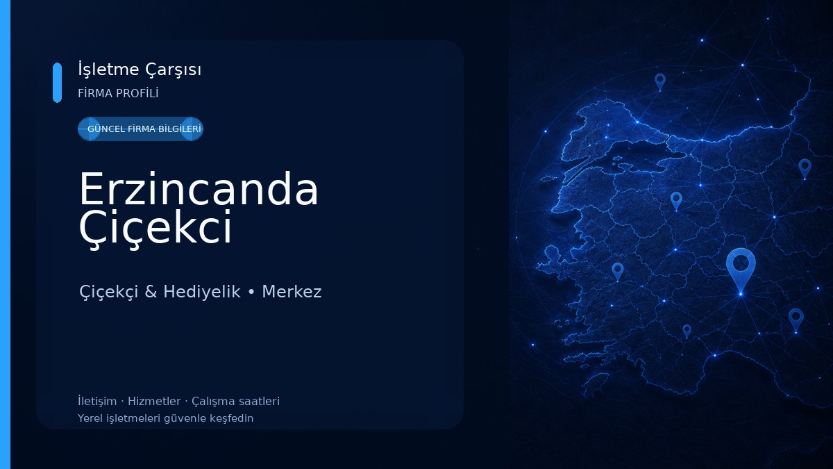 Erzincanda Çiçekci