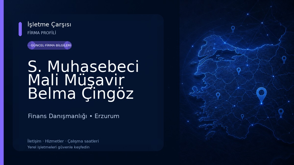 S. Muhasebeci Mali Müşavir Belma Çingöz