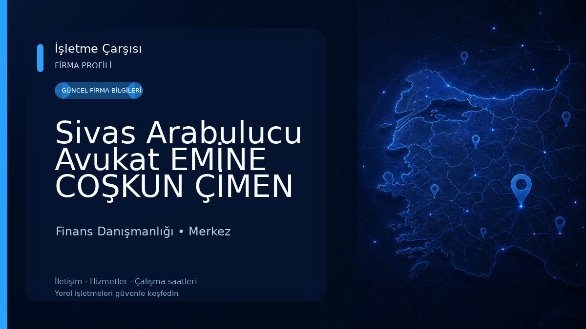 Sivas Arabulucu Avukat EMİNE COŞKUN ÇİMEN | Sivas Çekişmeli Boşanma Avukatı,Ağır Ceza,Asliye Ceza Avukatı,İş Tazminatı